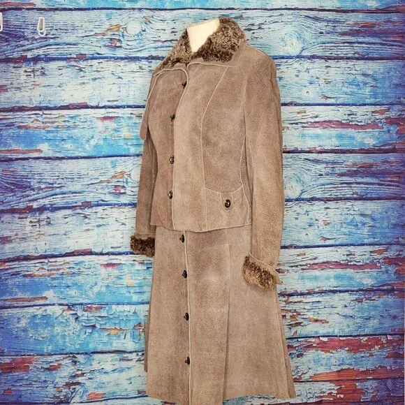 VTG 1970's SkinCheetahs Leather Skirt And Coat. AAAAAMAZING!!!! - Picture 4 of 13